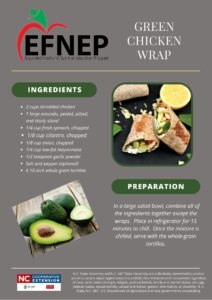 Green chicken wrap