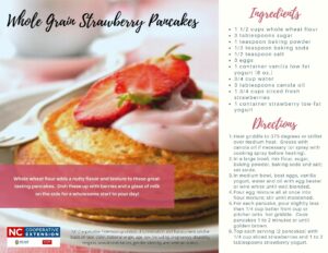 Whole Grain Strawberry Pancakes