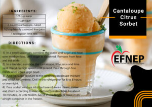 Cover photo for Whip It Up Wednesday...Cantaloupe Citrus Sorbet