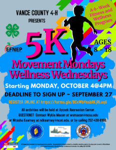 Cover photo for 5K Movement Mondays & Wellness Wednesdays