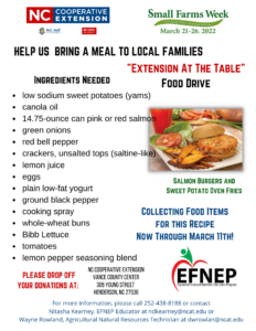 Extension At The Table Food Drive