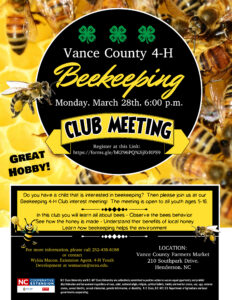 Cover photo for Vance County 4-H Youth Beekeeping Club